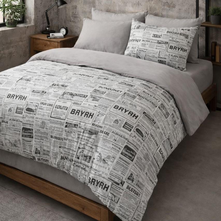 Комплект постельного белья детский PaniPava Retro News бязь 110х140 см (82171202)