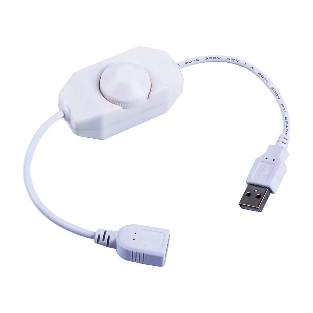 Димер USB 5 В 30 см регулятор яркости для светодиодных ламп Белый (1604)
