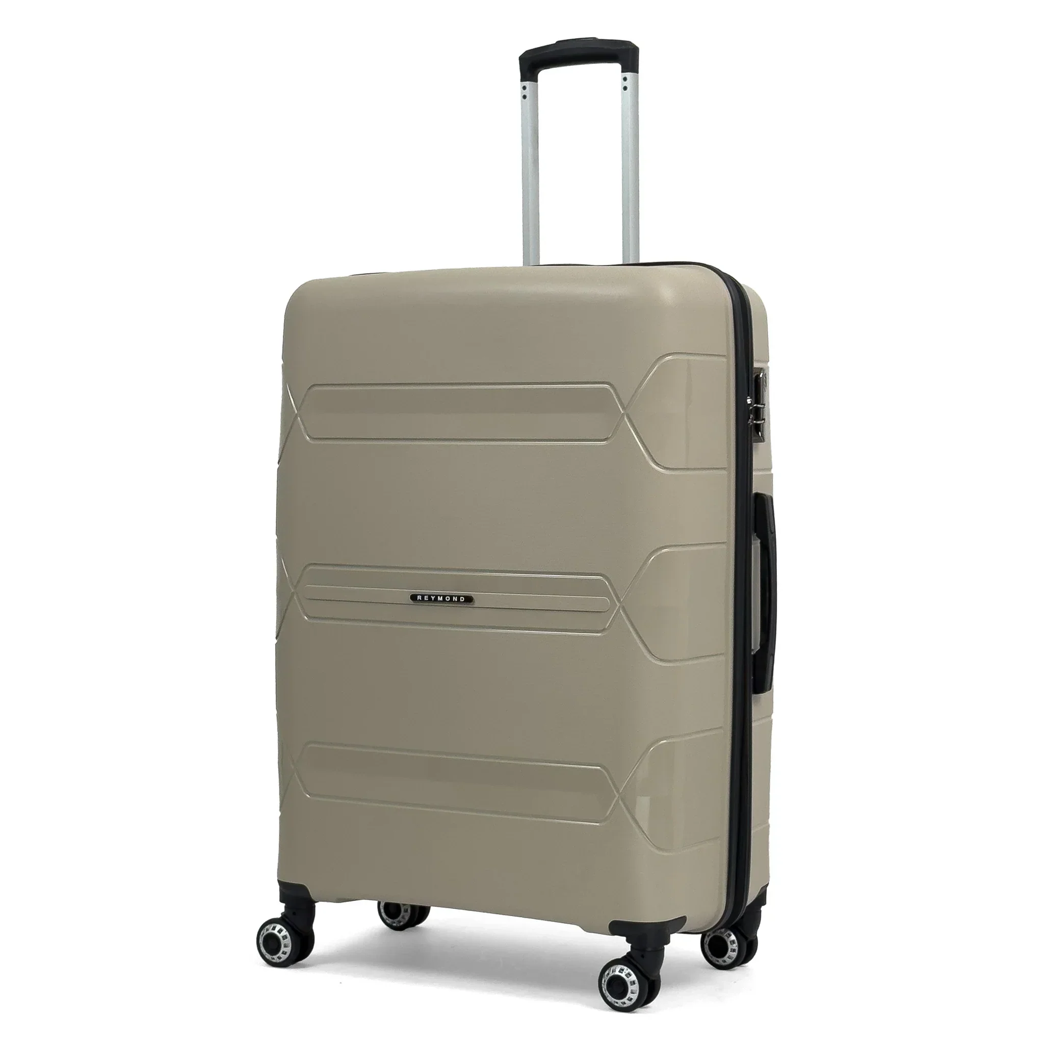 Чемодан Reymond PP004-L полипропилен с расширением на 4-х двойных колесах L 120/10 л