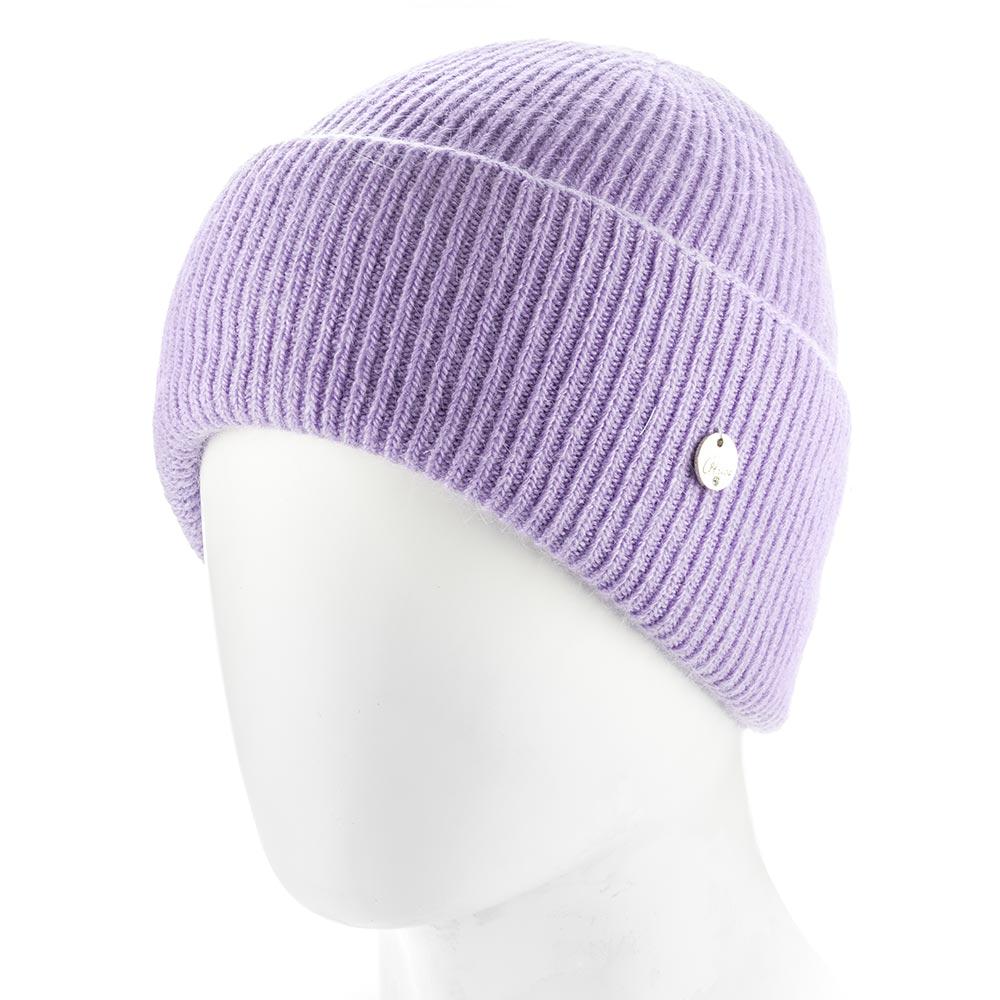 Шапка жіноча ангорова зимова Atrics WH894 в дрібний рубчик з подвійним відворотом утеплена флісом Лавандовий - фото 1 Шапка жіноча ангорова зимова Atrics WH894 в дрібний рубчик з подвійним відворотом утеплена флісом Лавандовий - фото 1