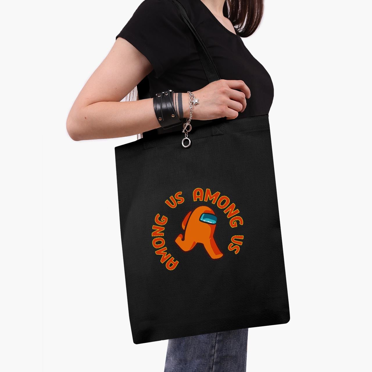 Эко сумка шоппер на молнии Among Us Orange 41x35 см (9227-2408-BKZ)