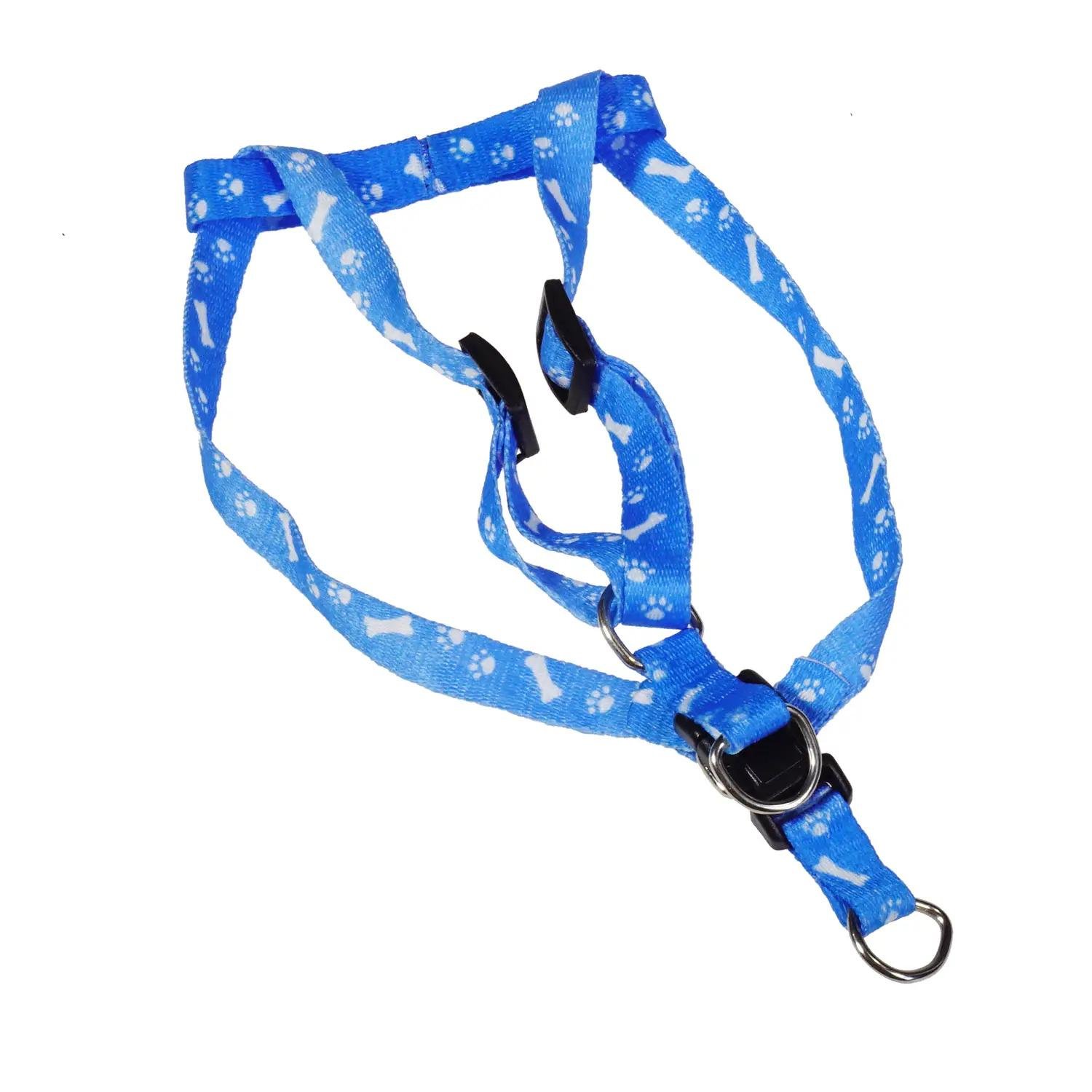 Шлейка для собак и котов с поводком Wellamart Голубой (6072)