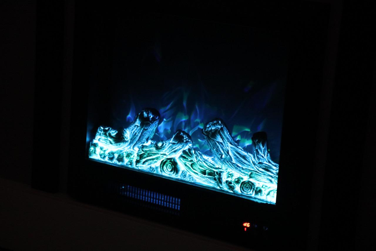 Камін електричний Elizabet Gold Bluetooth звук потріскування дров 1500 Вт (10080126) - фото 7