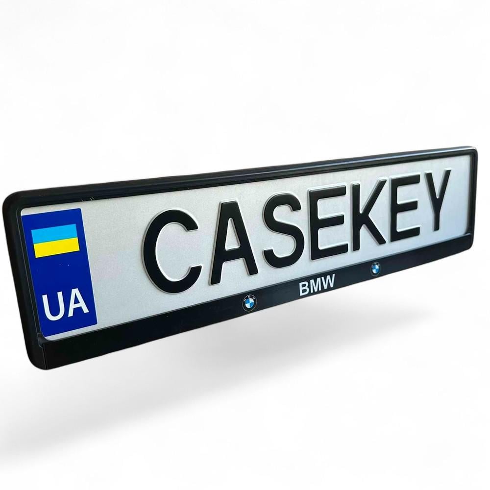 Авторамка з лакованим друком BMW (bwramka1)