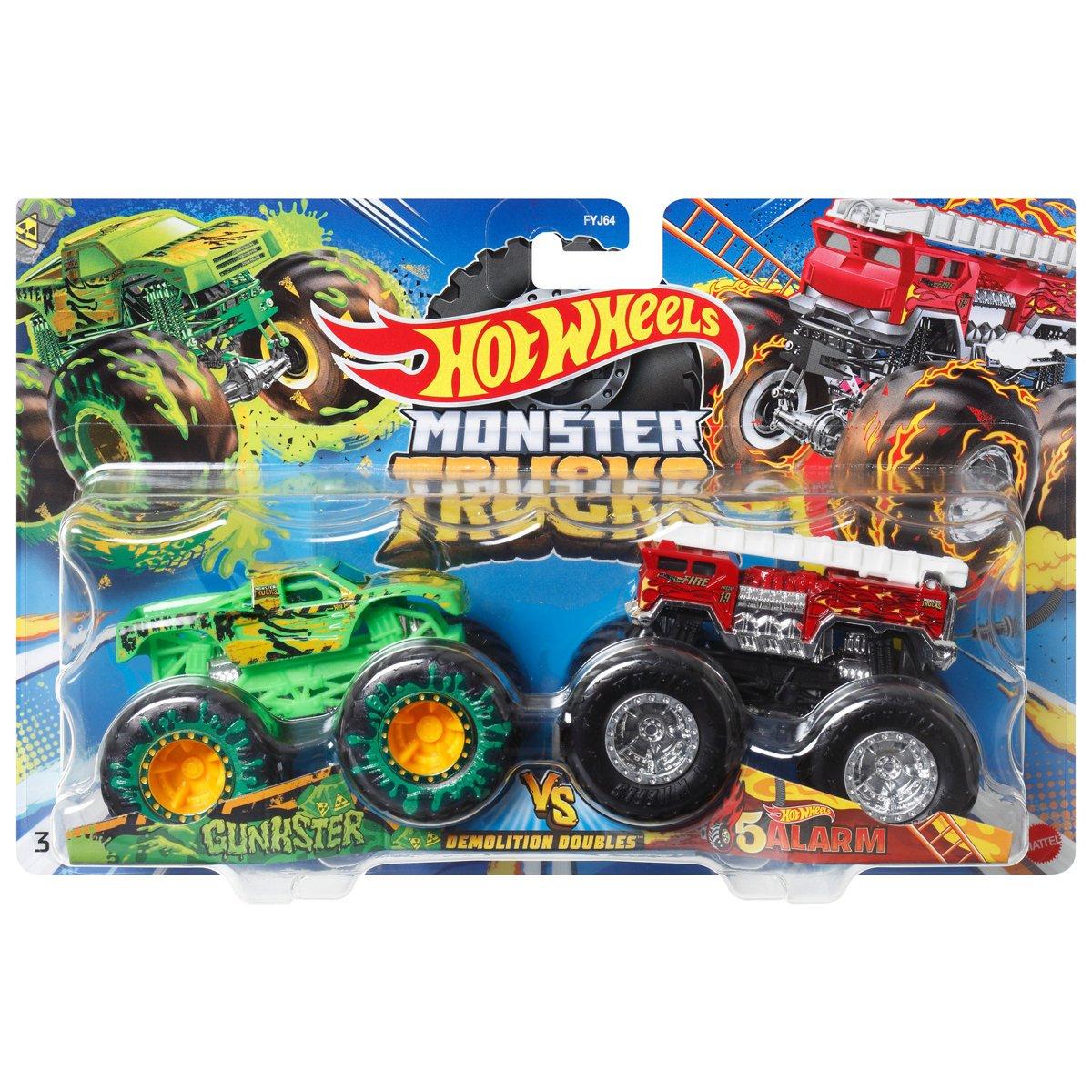 Набір машинок Hot Wheels Monster trucks Gunkster VS 5 Alarm 1:64 (FYJ64/HLT69) Набір машинок Hot Wheels Monster trucks Gunkster VS 5 Alarm 1:64 (FYJ64/HLT69)