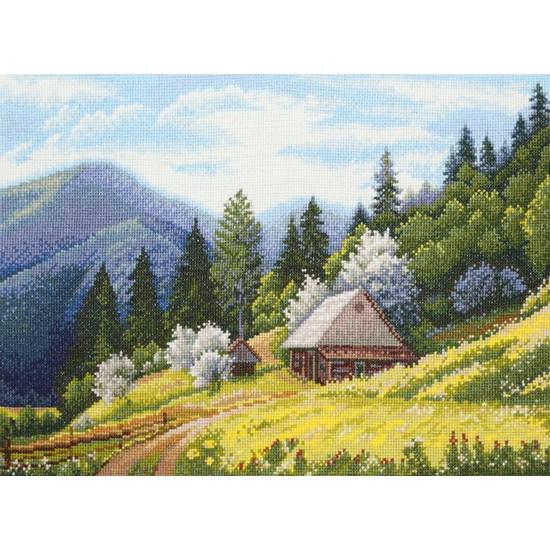 Набір для вишивання муліне ДМС Карпатська весна 32x23 см (М-0035)