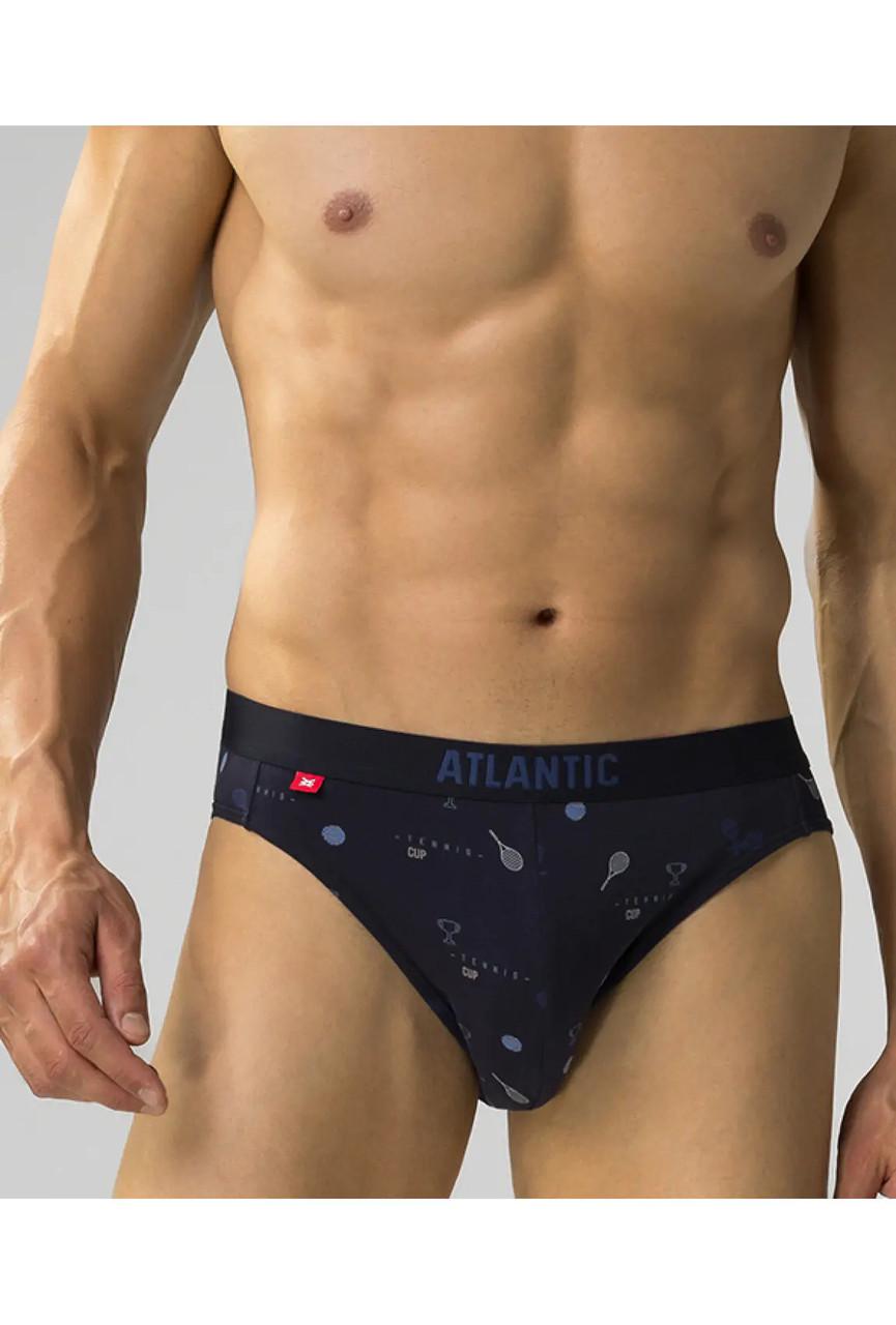 Набор трусов-брифов Atlantic 3MP-171 средней посадки хлопковых 3 шт. XL Темно-синий (25211239) - фото 4 Набор трусов-брифов Atlantic 3MP-171 средней посадки хлопковых 3 шт. XL Темно-синий (25211239) - фото 4