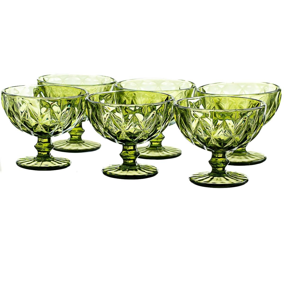 Стеклянные креманки Lefard Турмалин 300мл 6шт. (8428-008)