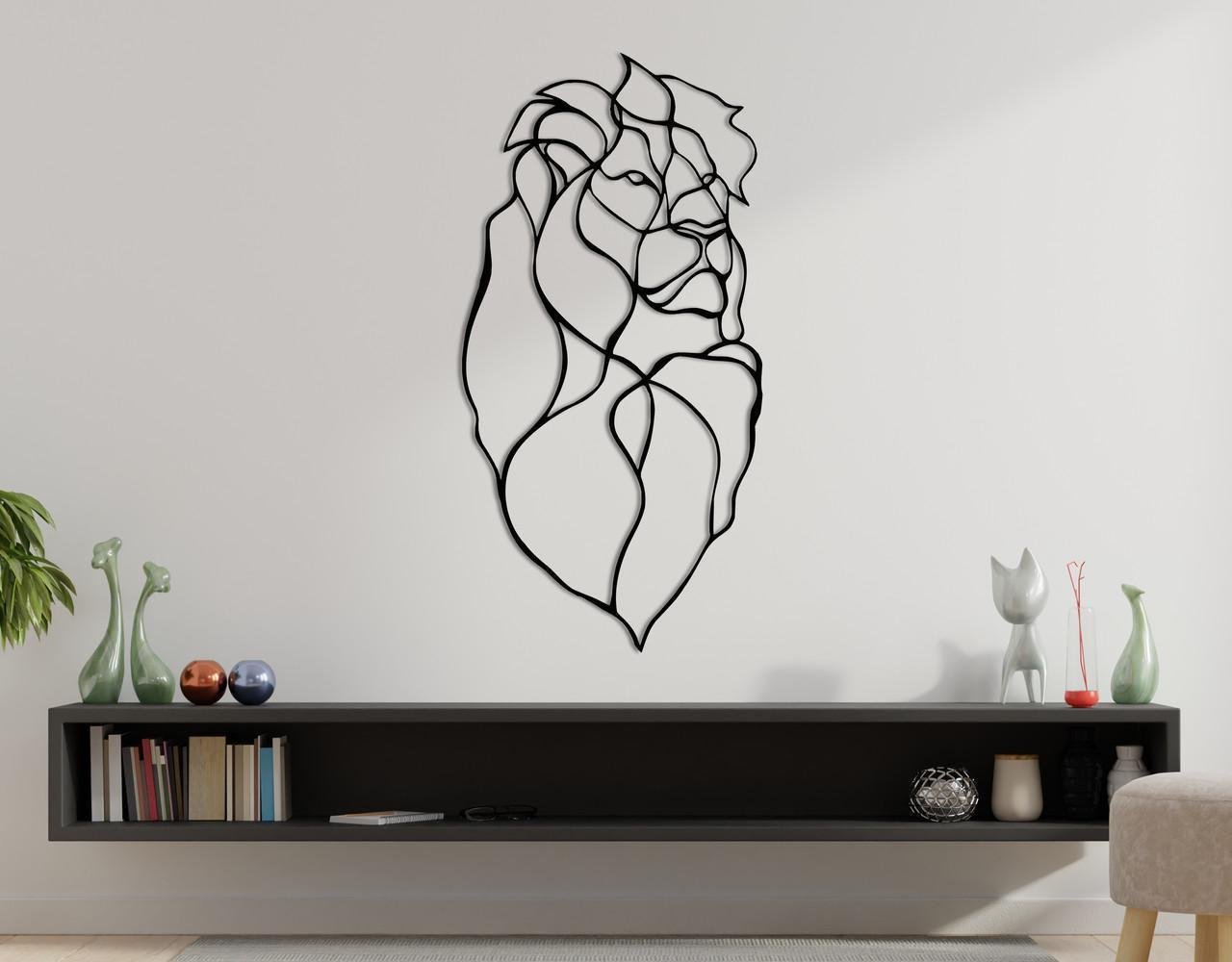 Декоративное панно на стену Upwood Decor Lion 90х45,2 см Black (1585011293)