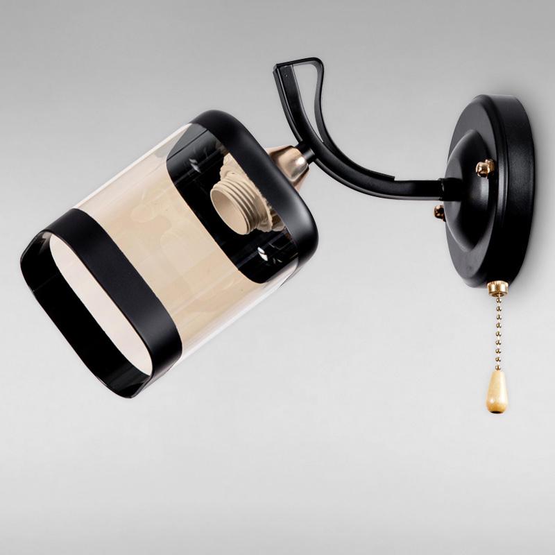 Настенный светильник Light House SC-18204/1W 26х12х17 см Черный/Золотой