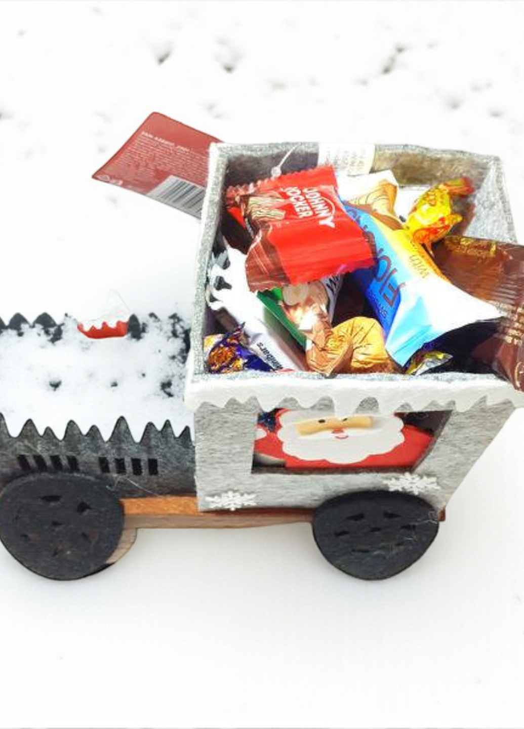 Новогодняя декоративная корзина Linarno Home из фетра 22х11,5х14 см Серый (7906) - фото 5