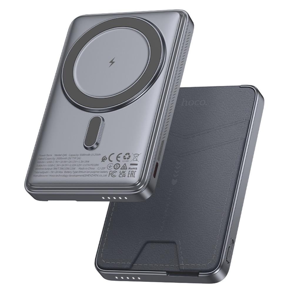 Повербанк магнітний Hoco Q46 5000 mAh PD 20W 3в1 з функцією бездротової зарядки Сріблястий (2867030181) Повербанк магнітний Hoco Q46 5000 mAh PD 20W 3в1 з функцією бездротової зарядки Сріблястий (2867030181)