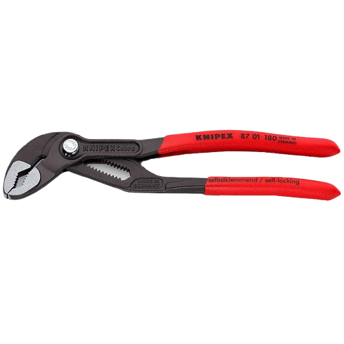 Кліщі сантехнічні KNIPEX Cobra 87 01 180 Розкриття губок до 42 мм Червоний (32163390) Кліщі сантехнічні KNIPEX Cobra 87 01 180 Розкриття губок до 42 мм Червоний (32163390)