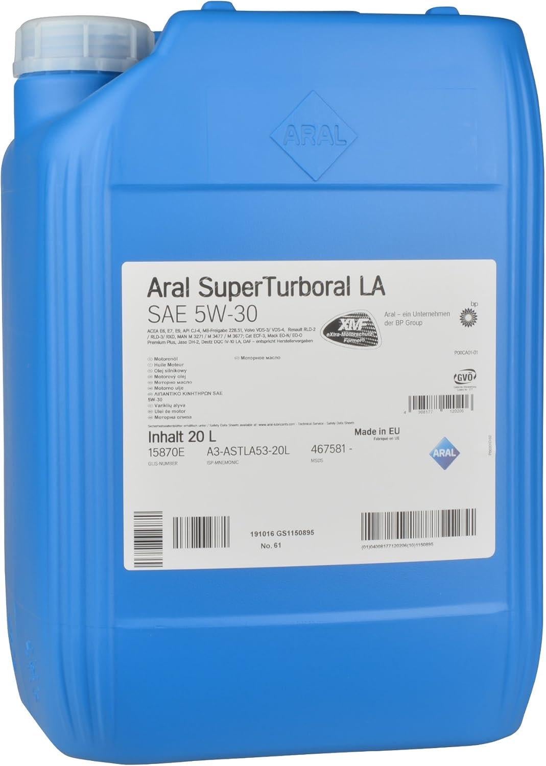 Моторное масло ARAL Superturboral LA E6/E7/E9 CJ-4 5W-30 20 л (15870E)