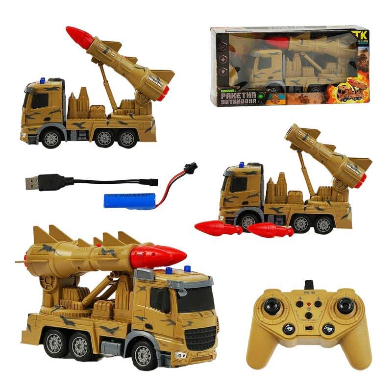 Машина на радиоуправлении TK Union Group военная техника со звуком стрельбы и пультом 24 GHz 37V Yellow (133460) - фото 2