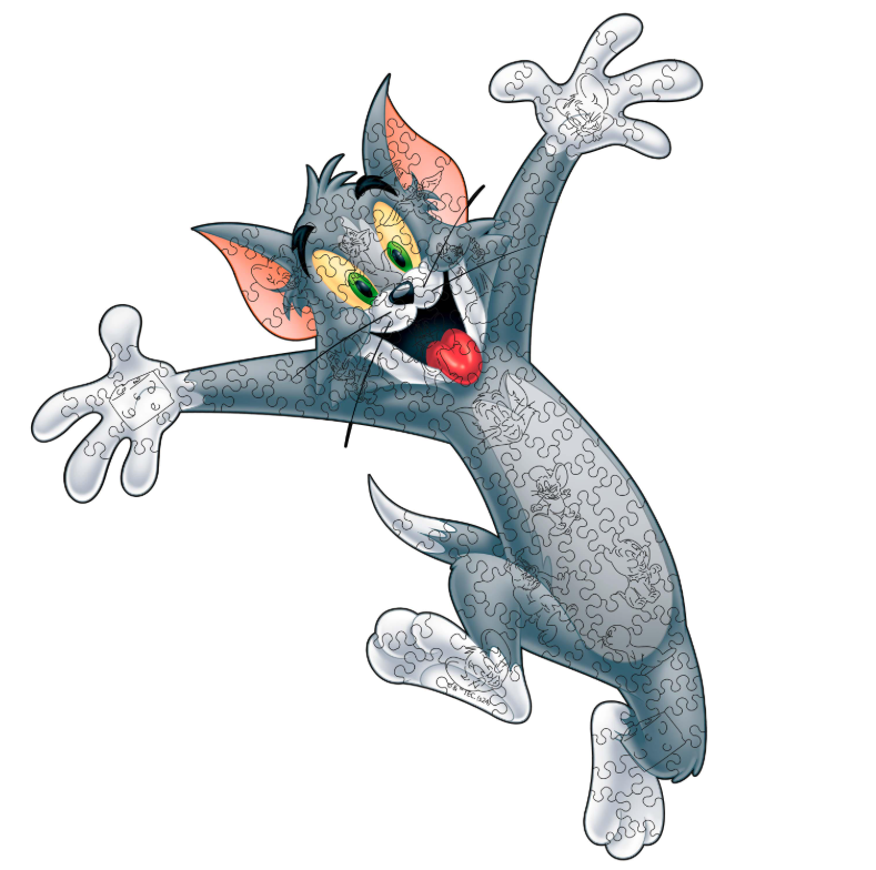 Пазл деревянный фигурный Woods Story Tom & Jerry Том XL (wstj002)