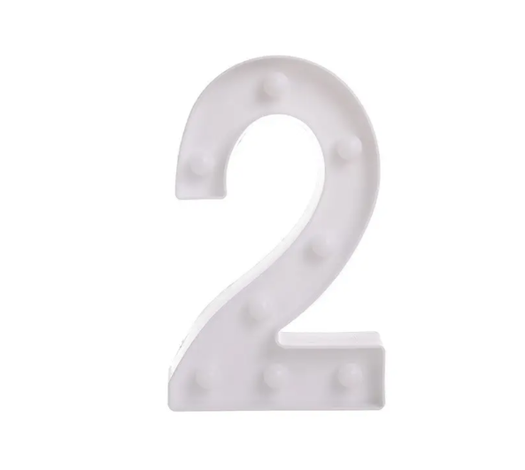 Цифра об'ємна 2 Led декоративна маленька 22x13 см Білий (1899/2) - фото 3 Цифра об'ємна 2 Led декоративна маленька 22x13 см Білий (1899/2) - фото 3