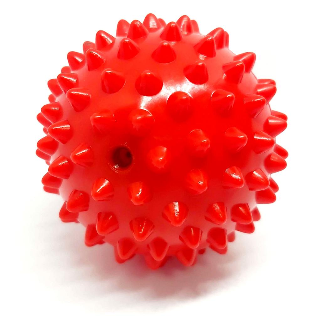 Массажный мяч для стоп и тела шипованный Spiky Ball 6 см красный - фото 2