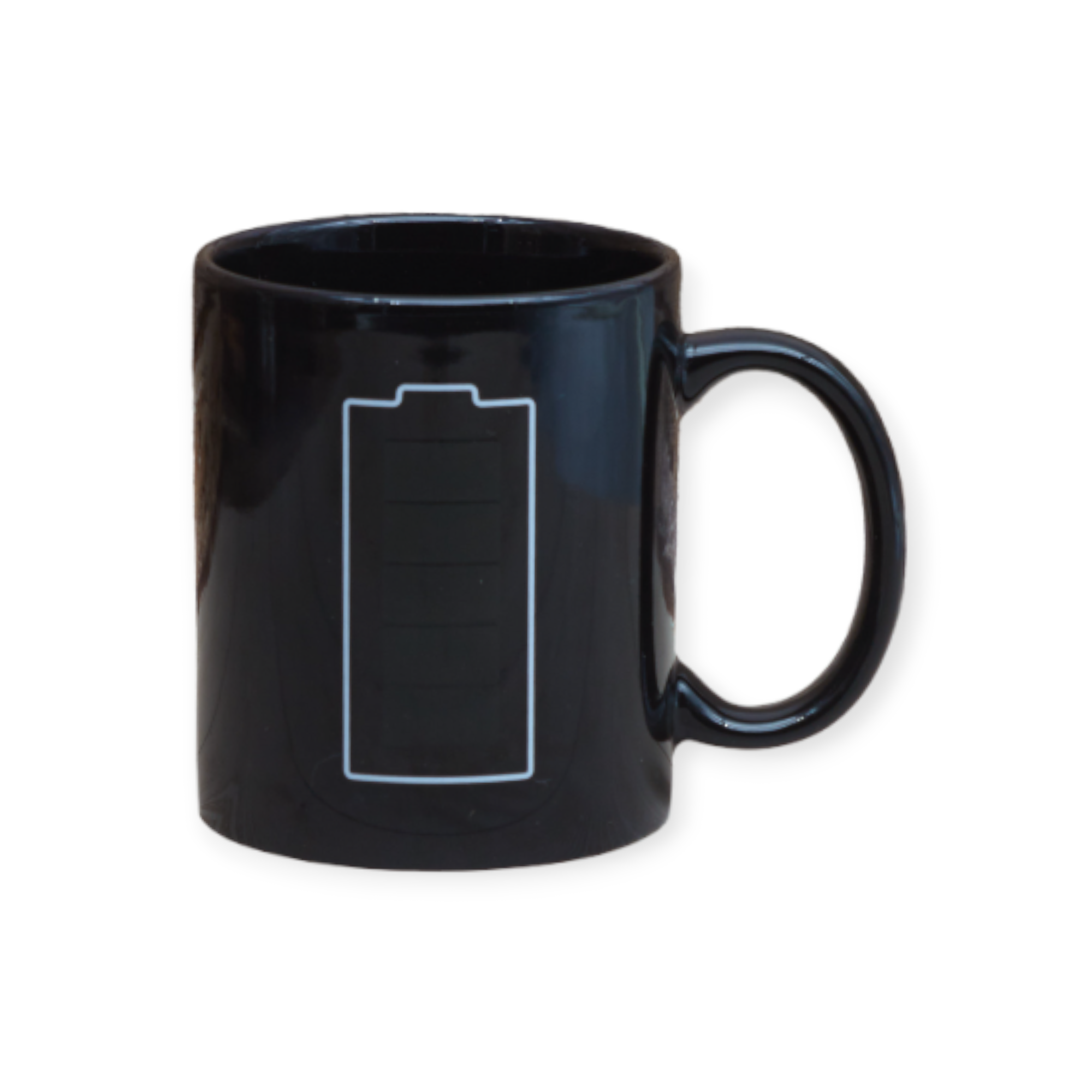 Чашка хамелеон с принтом батарейка 330 мл Черный (01_K1133023147)