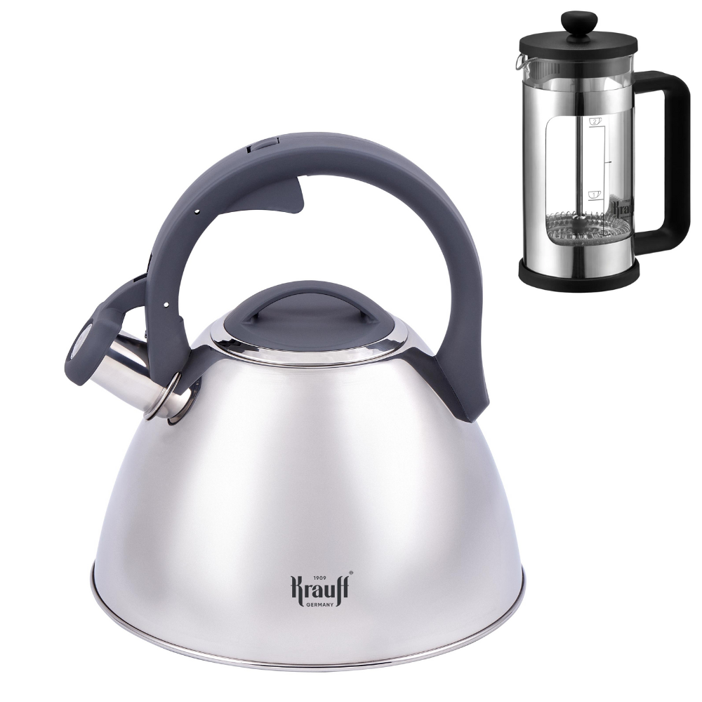 Чайник Krauff Schnellheizer 3 л с френч-прессом 800 мл (28418)
