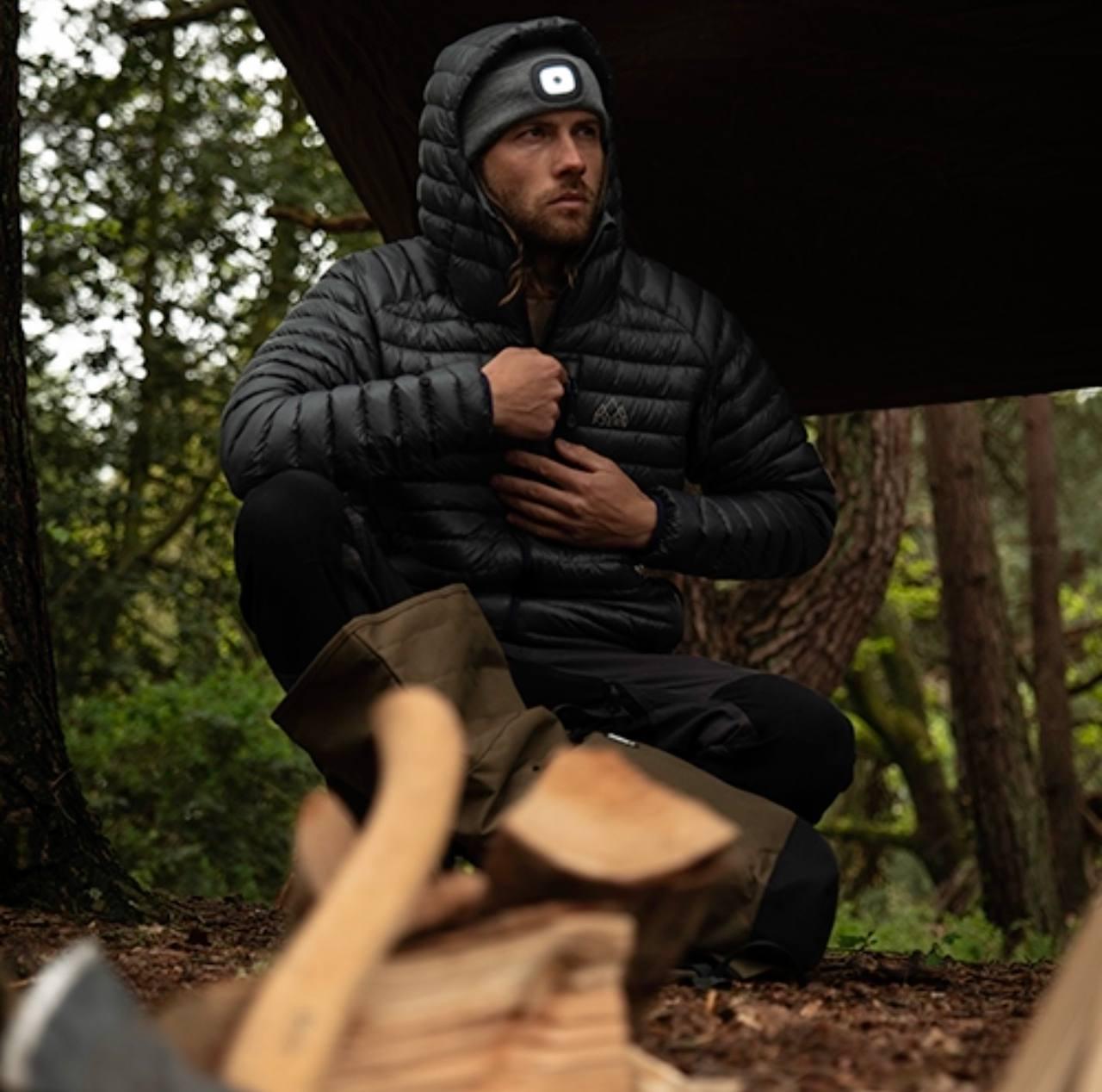 Шапка LumyStow з вбудованим ліхтариком Сірий (2671) - фото 4