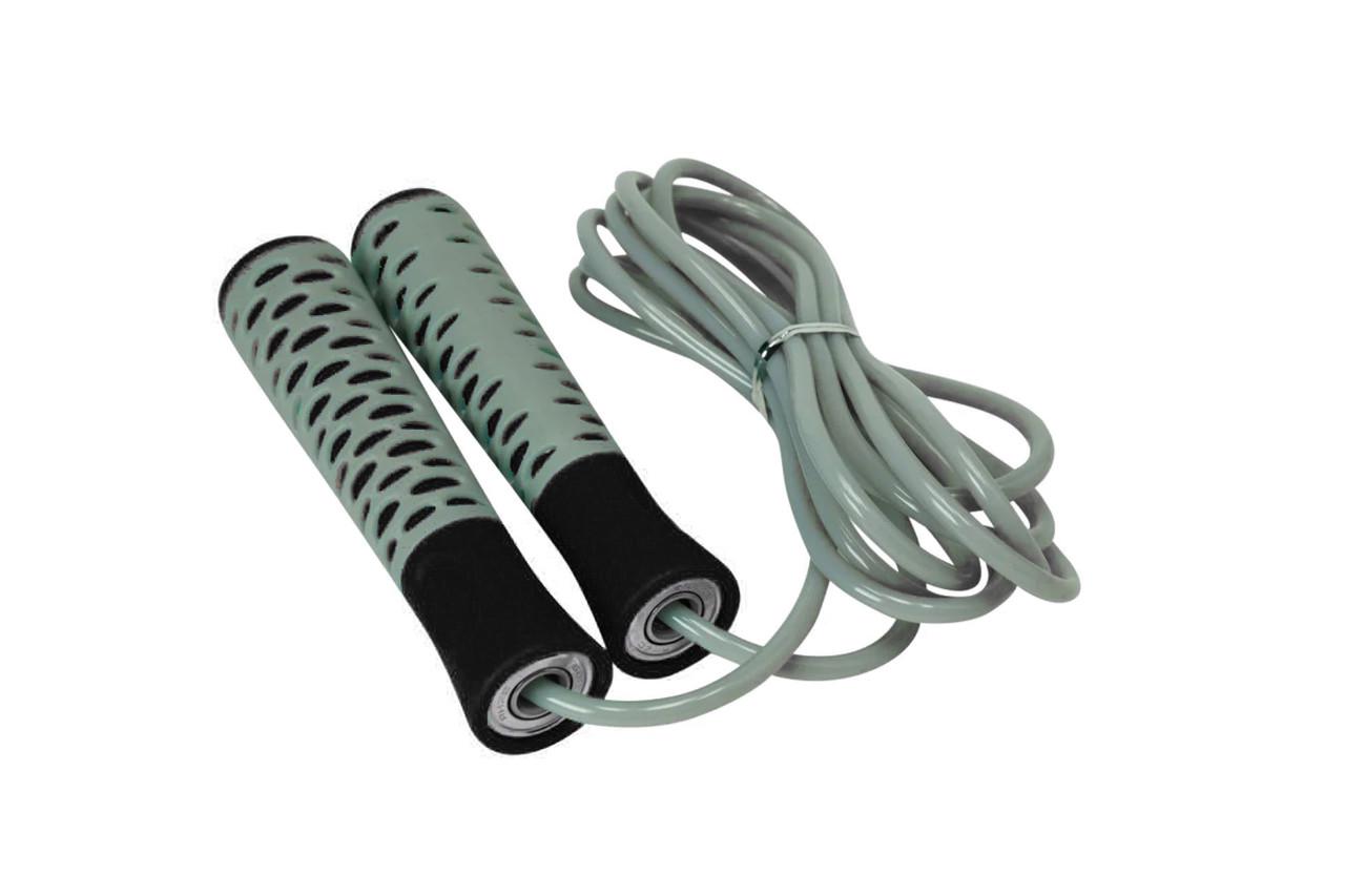 Скакалка PowerPlay 4206 Jump Rope PRO+ 2,75 м Серый/Черный - фото 3