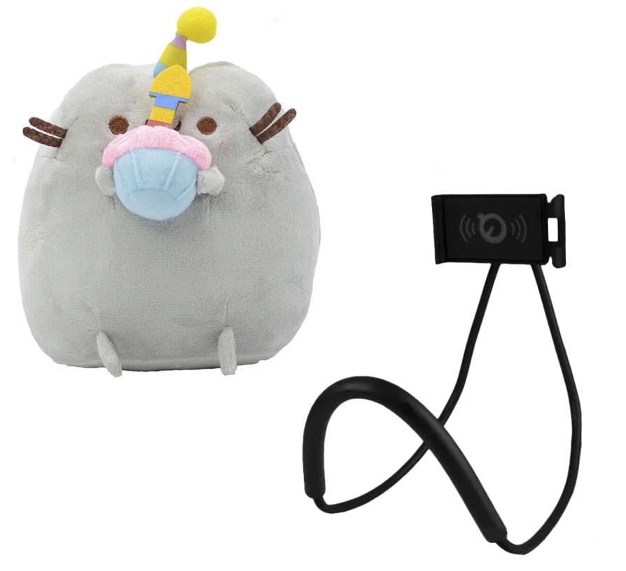 Мягкая игрушка Pusheen cat с держателем для телефона Серый (n-1690) Мягкая игрушка Pusheen cat с держателем для телефона Серый (n-1690)