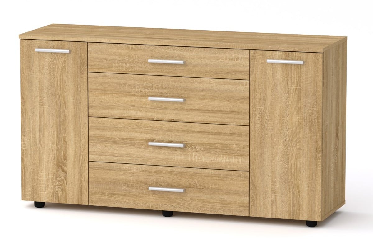 Комод Компаніт 1-3-2 130х38х73 см Дуб сонома (14391)