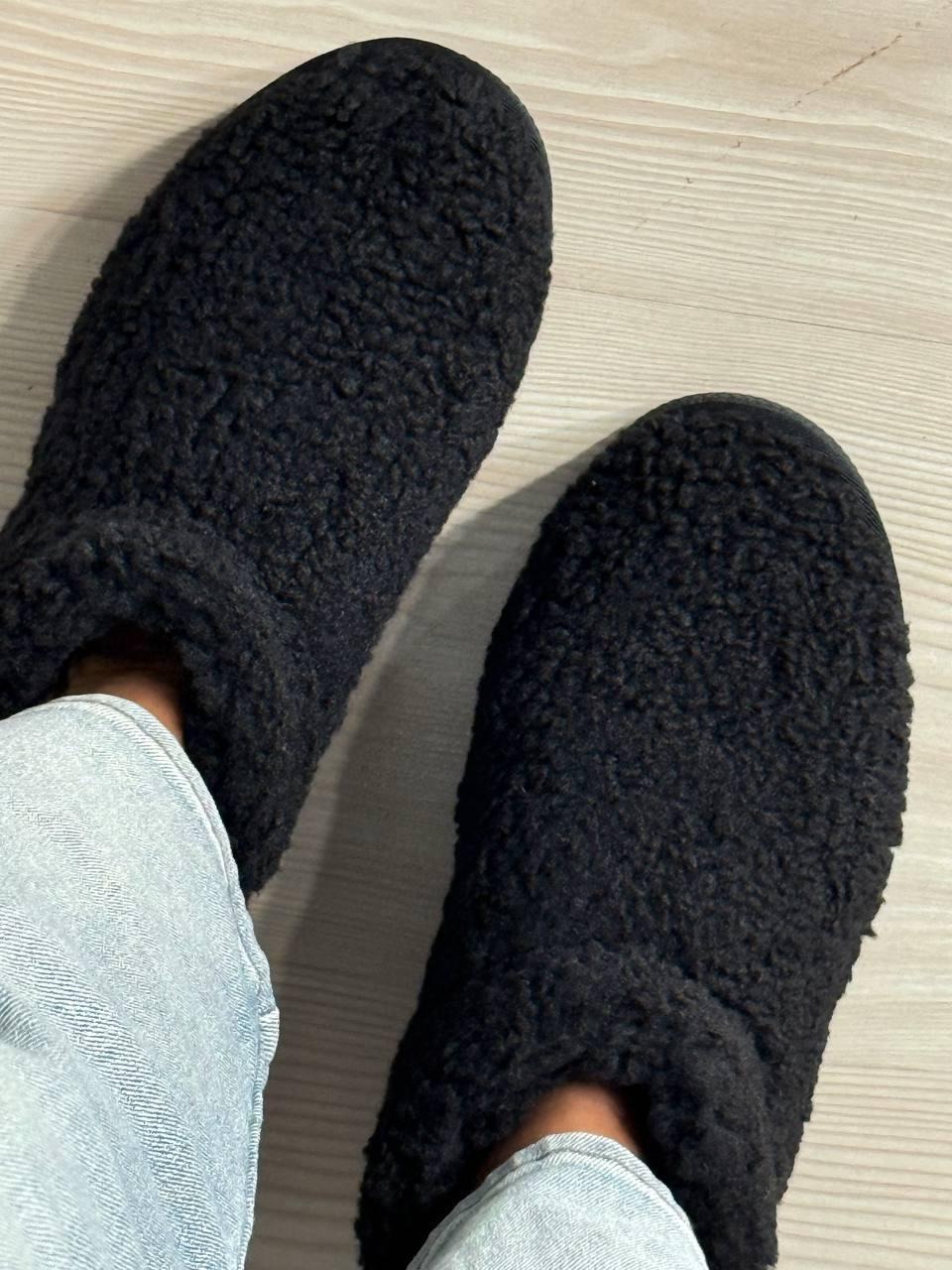 Угги женские Hengji 37-1 с мехом тедди на платформе р. 36 Черный (4970) - фото 6