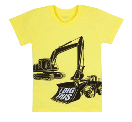 Футболка детская хлопковая для мальчика Gabbi FT-21-6-1 Супер кул 104 см Желтый (12636)