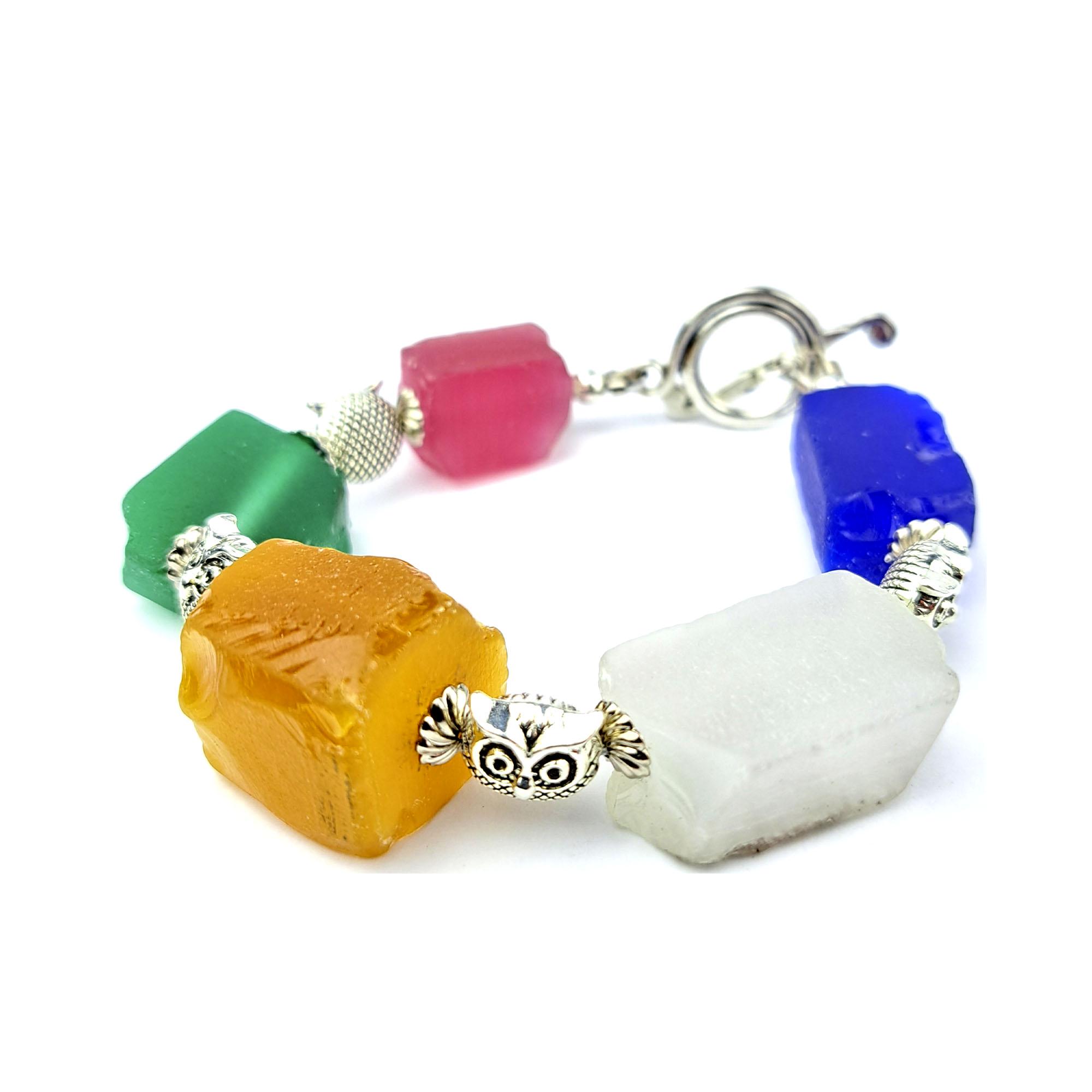 Браслет DARSANA Сова з натурального каміння котяче око (DRSU001759)