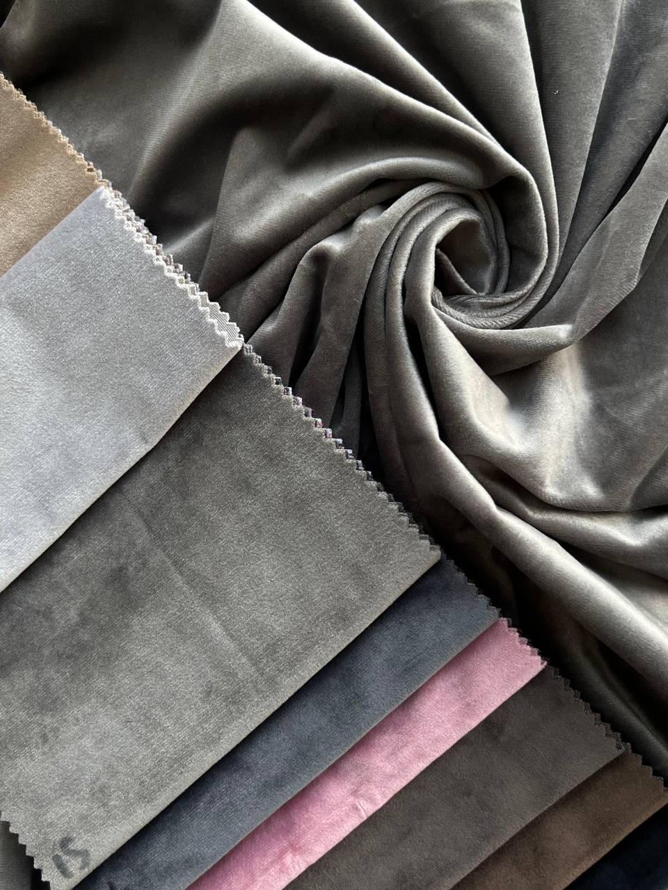 Штора бархатная на тесьме 6 см 150x250 см Серо-коричневый (SB-01-15-Т43) - фото 2 Штора бархатная на тесьме 6 см 150x250 см Серо-коричневый (SB-01-15-Т43) - фото 2