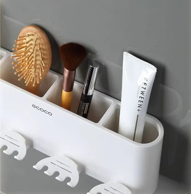 Тримач для зубних щіток настінний ECOCO зі стаканами 3 шт. (25763768) - фото 3 Тримач для зубних щіток настінний ECOCO зі стаканами 3 шт. (25763768) - фото 3