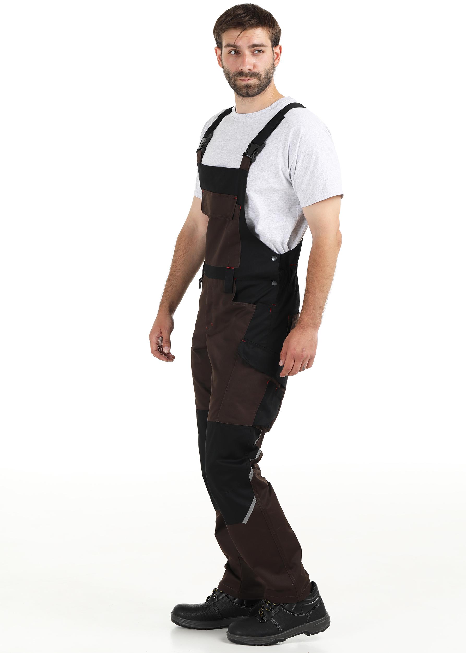 Полукомбинезон рабочий Патриот р.56-58 180-191 см Коричнево-черный (55500057) - фото 2
