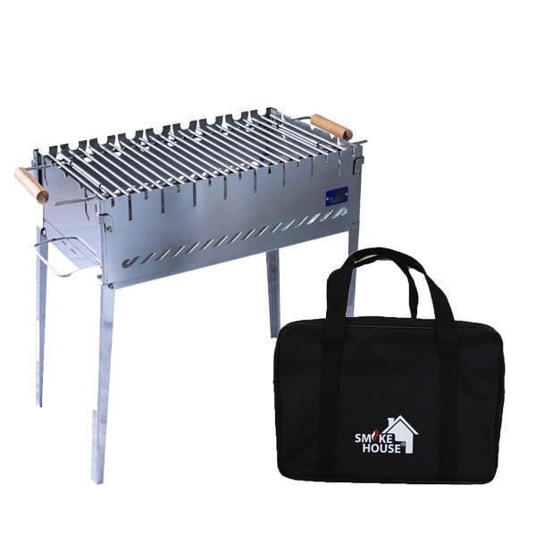 Мангал-валіза Smoke House Case 8 з нержавіючої сталі з сумкою та решіткою (510003) - фото 1
