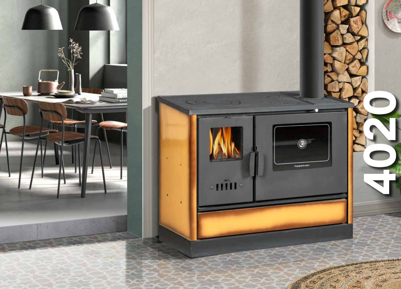 Піч опалювально-варильна Hosseven 4020 Q 7,9 кВт 130 мм Black (25365305) - фото 2 Піч опалювально-варильна Hosseven 4020 Q 7,9 кВт 130 мм Black (25365305) - фото 2