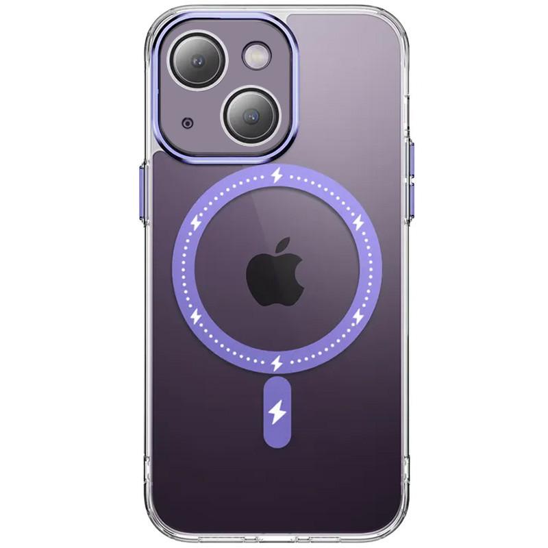 Протиударний Чохол Epik для Apple iPhone 13 (6.1") TPU+PC Colorful with MagSafe Purple