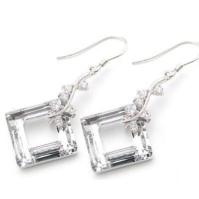 Серьги с кристаллами Сваровски Showfay 980558 Прозрачный