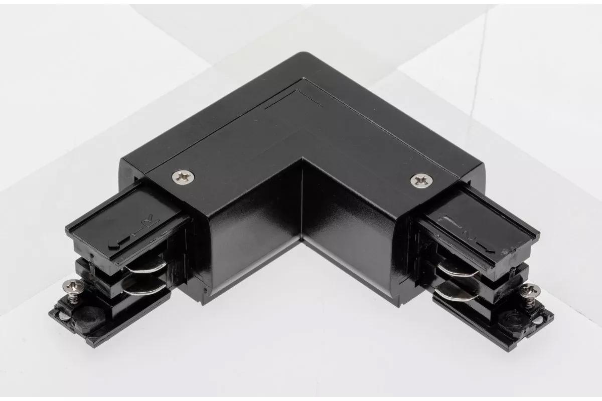 Соединитель L 90° для шинопровода 3-фазового GTV X-RAIL 101x101 мм внутренний Черный (00000035383)