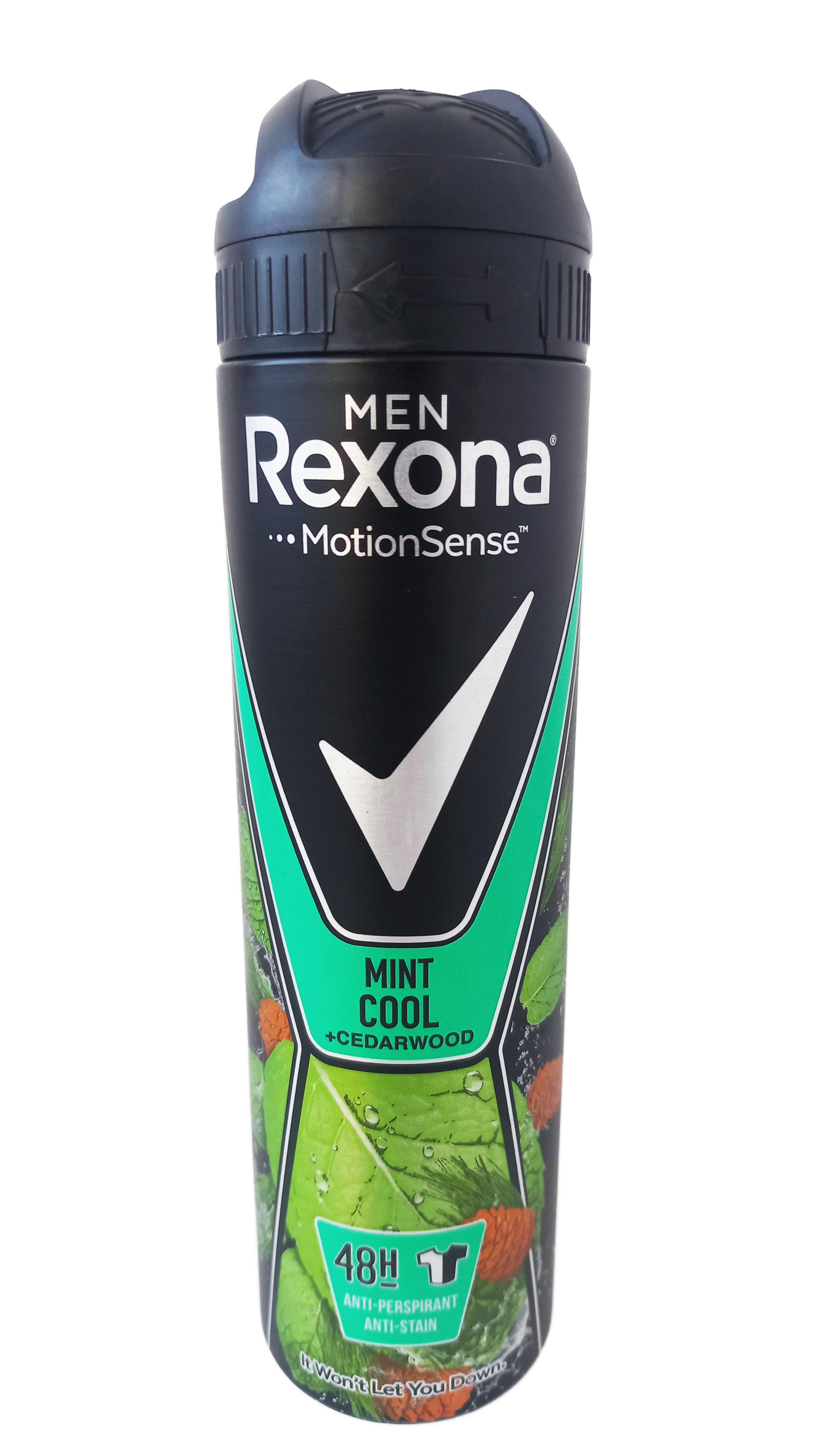 Антиперспирант аэрозоль Rexona Men Motion Sense Ледяная мята и кедр 48 часов защиты 150 мл (129283)