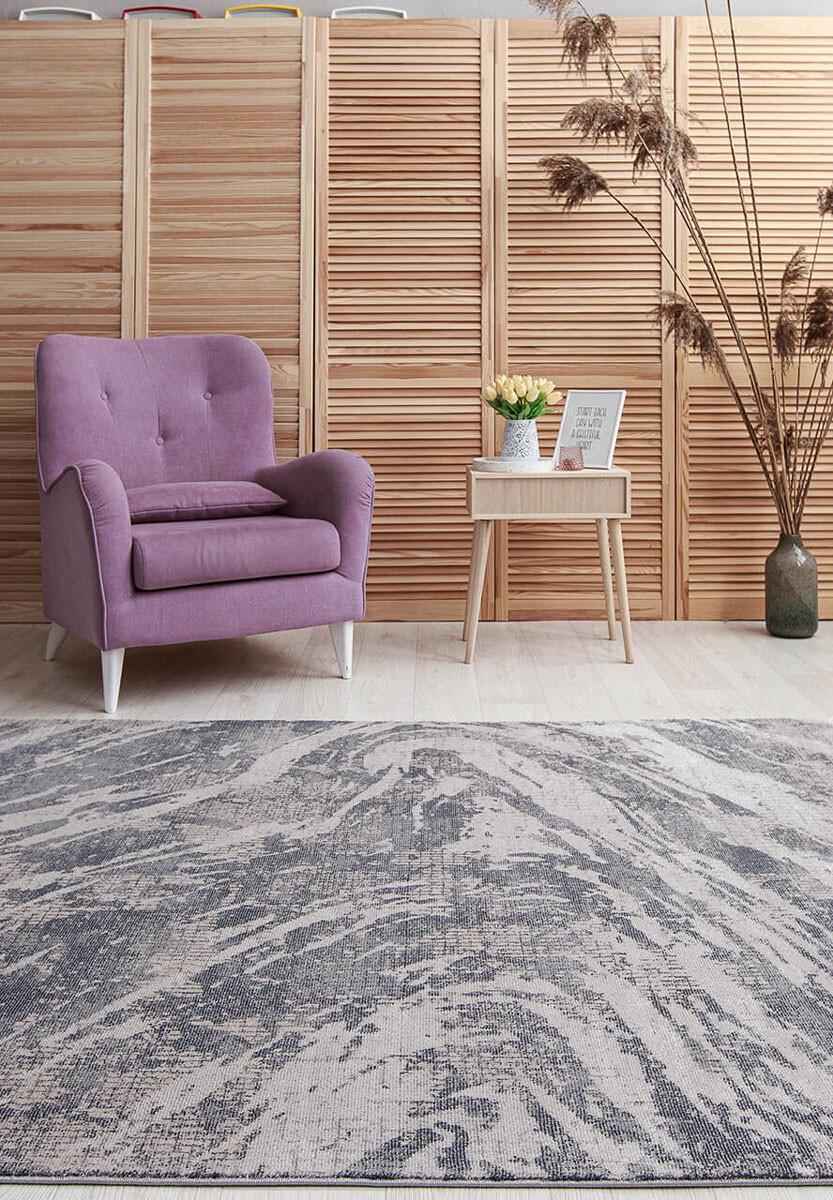 Ковер с коротким ворсом Invista y520a 200x290 см Grey (66692029)