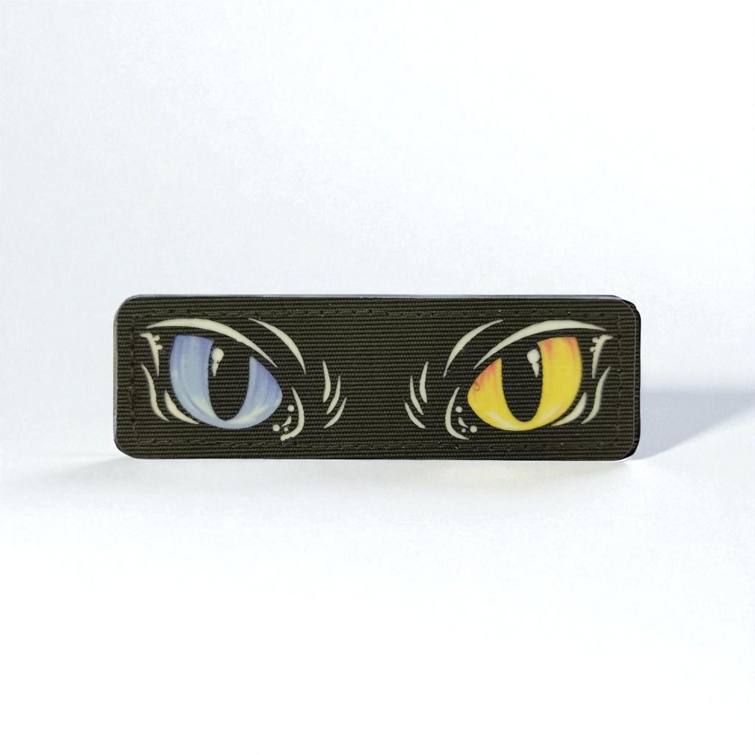 Шеврон Laser Cut Кошачьи глаза цветные Хаки