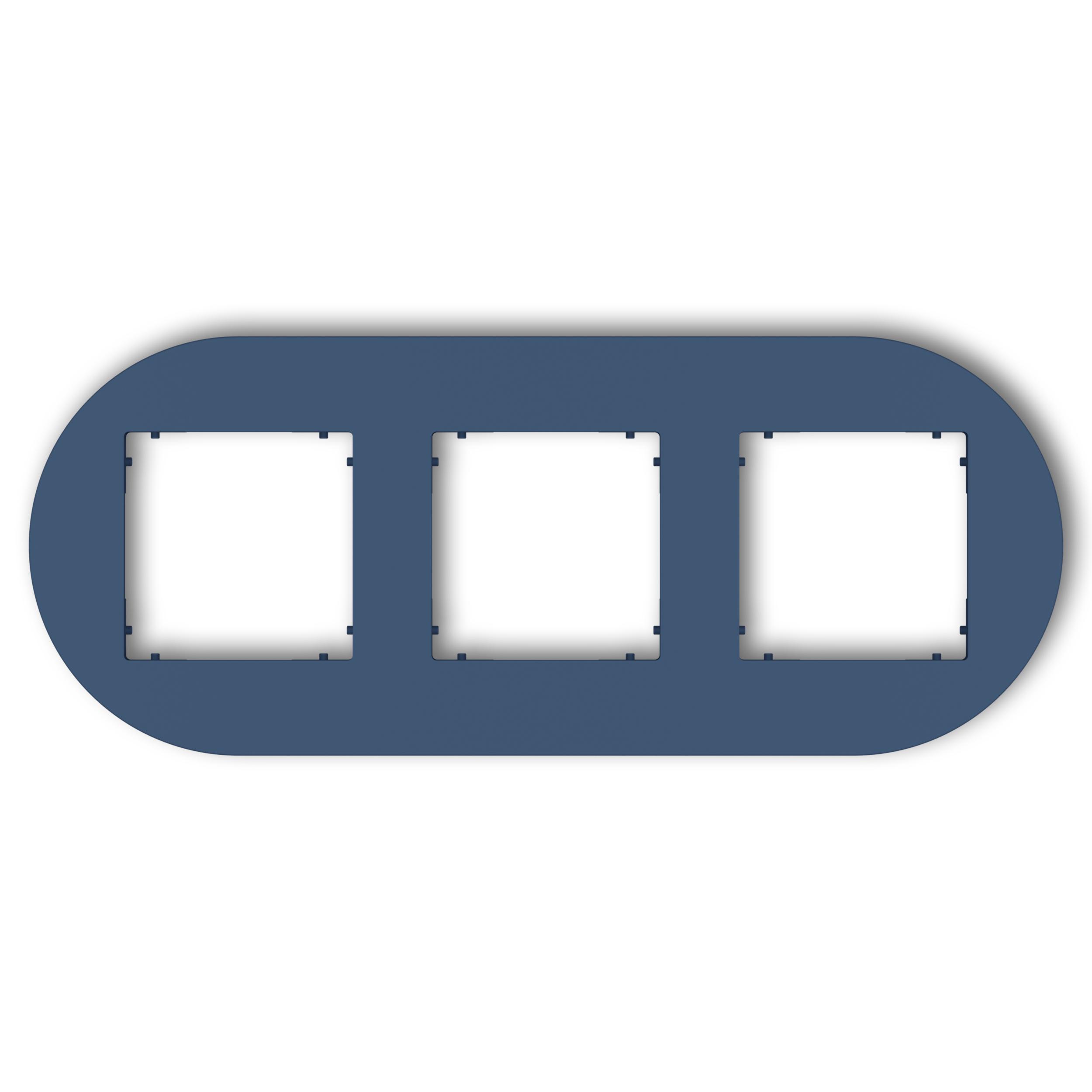 Рамка тройная универсальная круглая Karlik Mini Navy Blue (64MRTO-3)