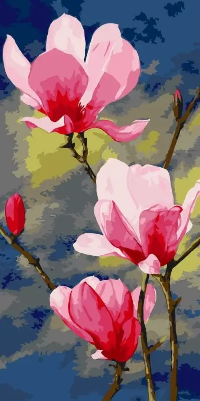 Картина по номерам ART CRAFT Розовая магнолия 40x80 см (ACR-13046-AC)