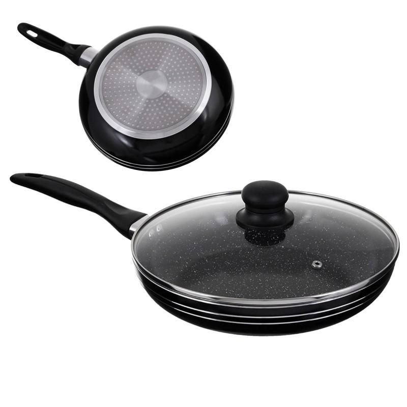 Сковорідка Unique UN-5163 22 см з кришкою (13090) - фото 2 Сковорідка Unique UN-5163 22 см з кришкою (13090) - фото 2