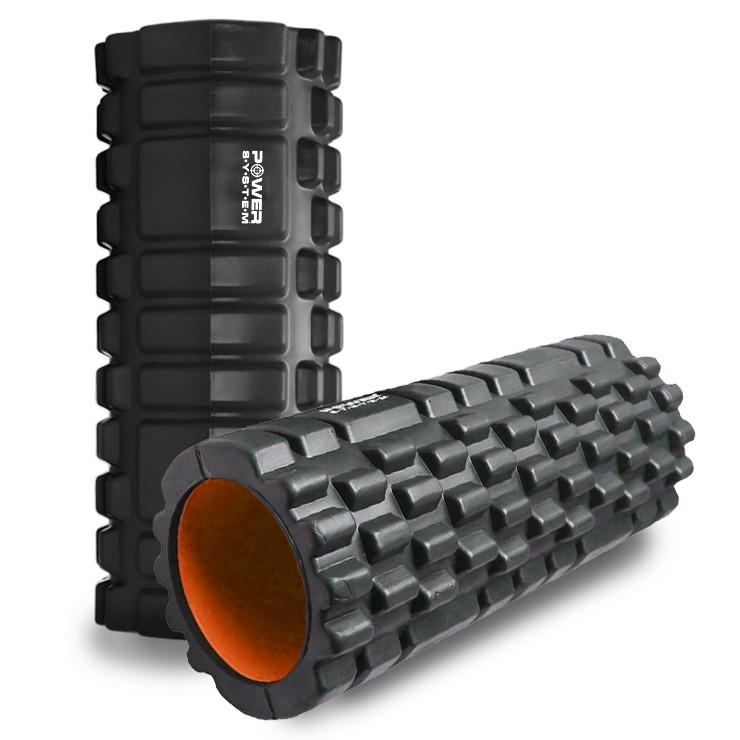 Ролик массажный Power System PS-4050 Fitness Foam Roller 33x15 см Black/Orange - фото 2