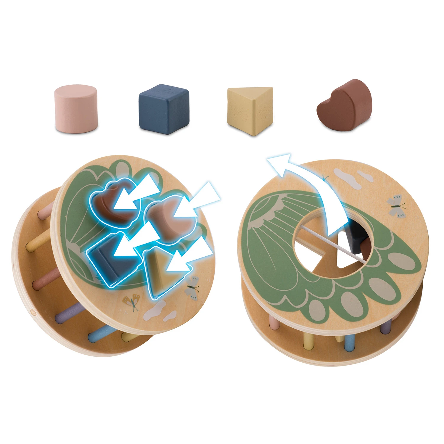 Іграшка-Папуга дерев'яна Nukido NK-854 Тягачка-Сортер (785400) - фото 7 Іграшка-Папуга дерев'яна Nukido NK-854 Тягачка-Сортер (785400) - фото 7