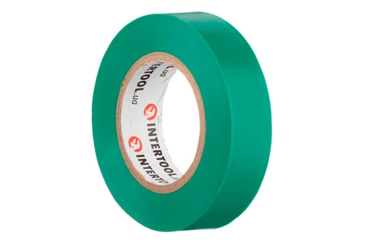 Стрічка ізоляційна Intertool 15 м x 17 x 0,15 мм 10 шт. Зелений (IT-0041)