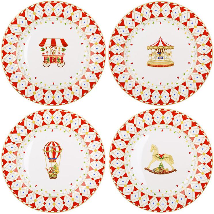 Набір тарілки зимова казка 4 шт. 19 см