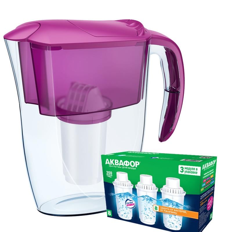 Фильтр-кувшин Аквафор Смайл с тремя картриджами В8 Цикломен (1771996489)